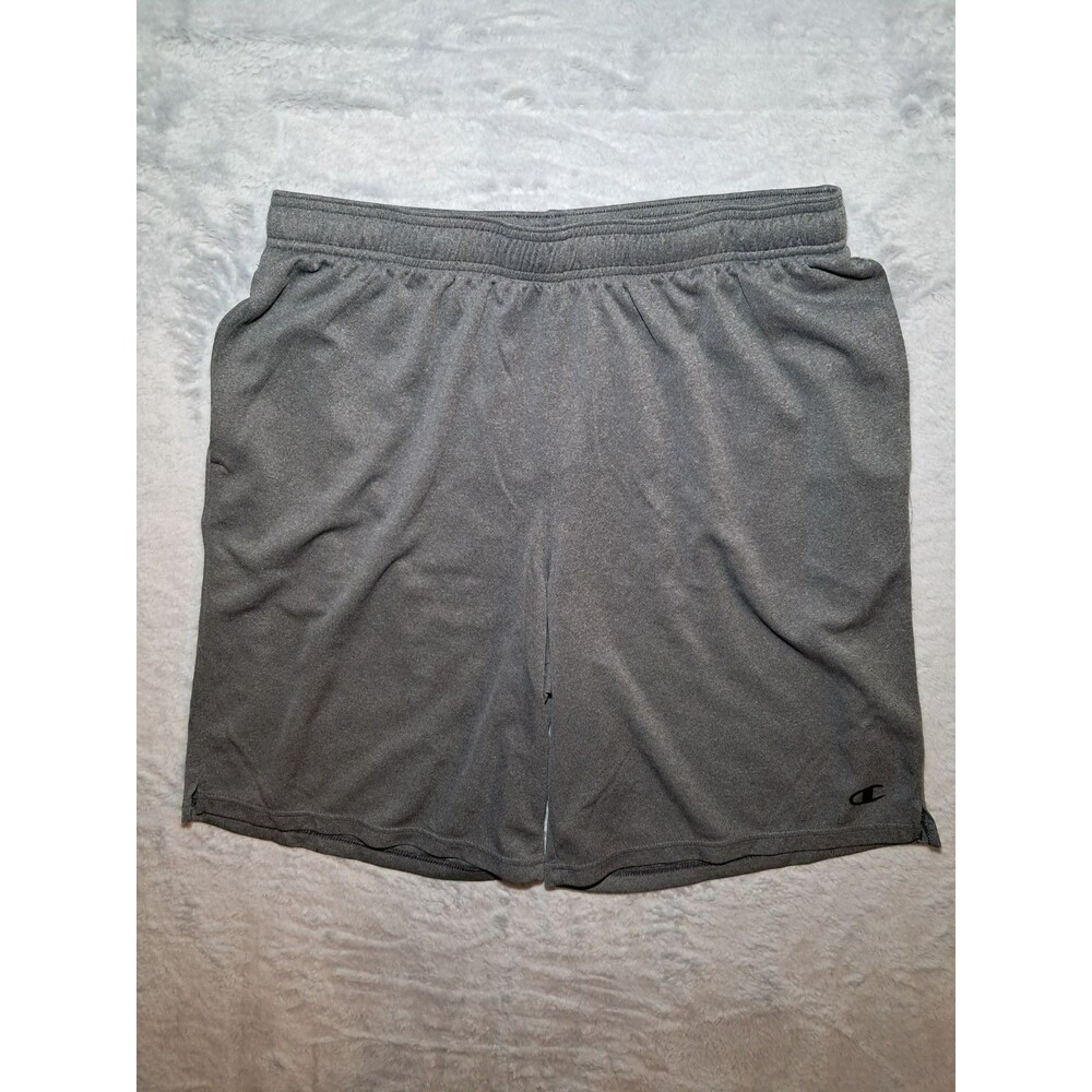 Champion Shorts Mens Extra Large XL Gray Logo Athletic Stretch Waist Athletic